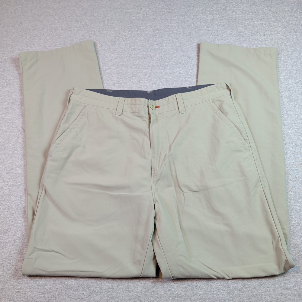 Rohan Fusions Mens Hiking Pants 36 Long Tan Khaki Polyamide UPF 40+ Outdoor 430